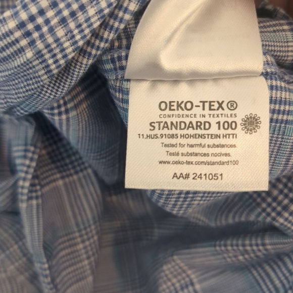 Michael Kors Shirt XL Slim Short Blue Button Long Sleeve Cotton Preppy Business - Picture 7 of 10